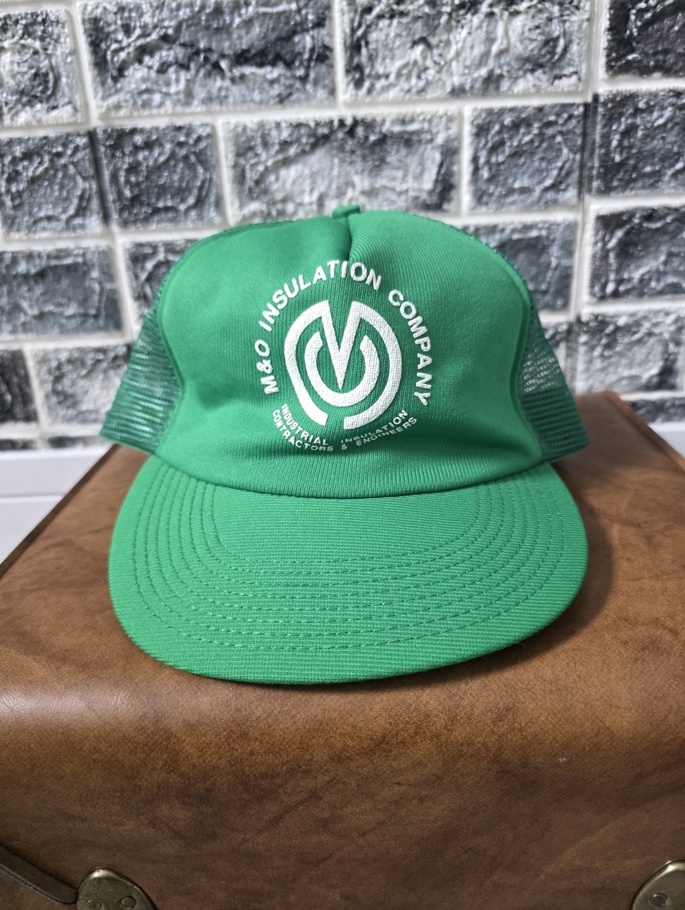 Vintage Made In USA M&O Insulation Company Green Trucker Hat One Size